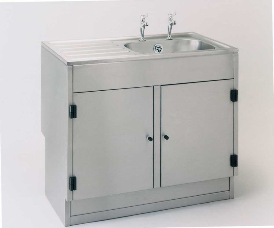 Furniture-mounted sink / stainless steel Hygenex Combi DDC Dolphin