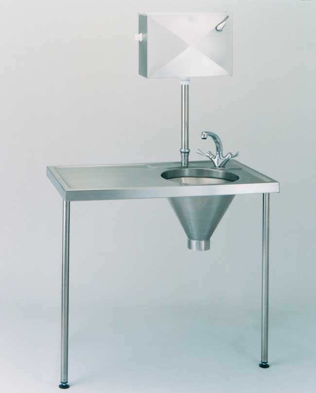 Furniture-mounted sink / stainless steel Hygenex HP DDC Dolphin