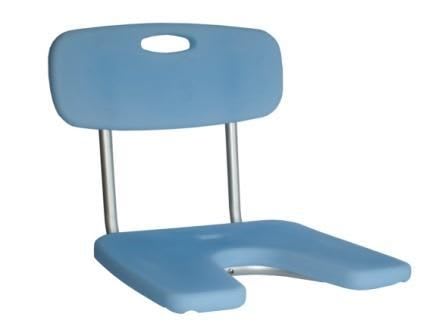 Shower seat / with backrest / with cutout seat / wall-mounted ORTHOS XXI