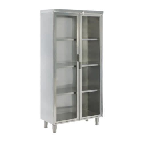 Medical cabinet / for healthcare facilities / with shelf / stainless steel PS-SSC01 PROJESAN