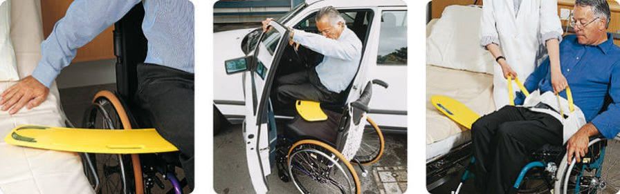 People with reduced mobility transfer board / wheelchair-to-car 80 x 33 cm | THE GREAT SAMARIT Medizintechnik