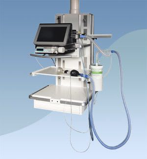 Anesthesia workstation with electronic gas mixer / portable MAID Pneumatik Berlin