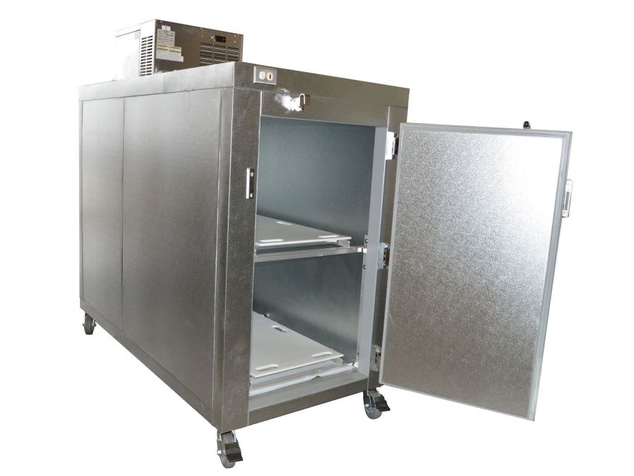 2-body refrigerated mortuary cabinet / on casters 38°F | 1036-R114-EC-2 Mortech Manufacturing
