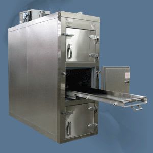 3-body refrigerated mortuary cabinet 38°F | 1036-R104 Mortech Manufacturing