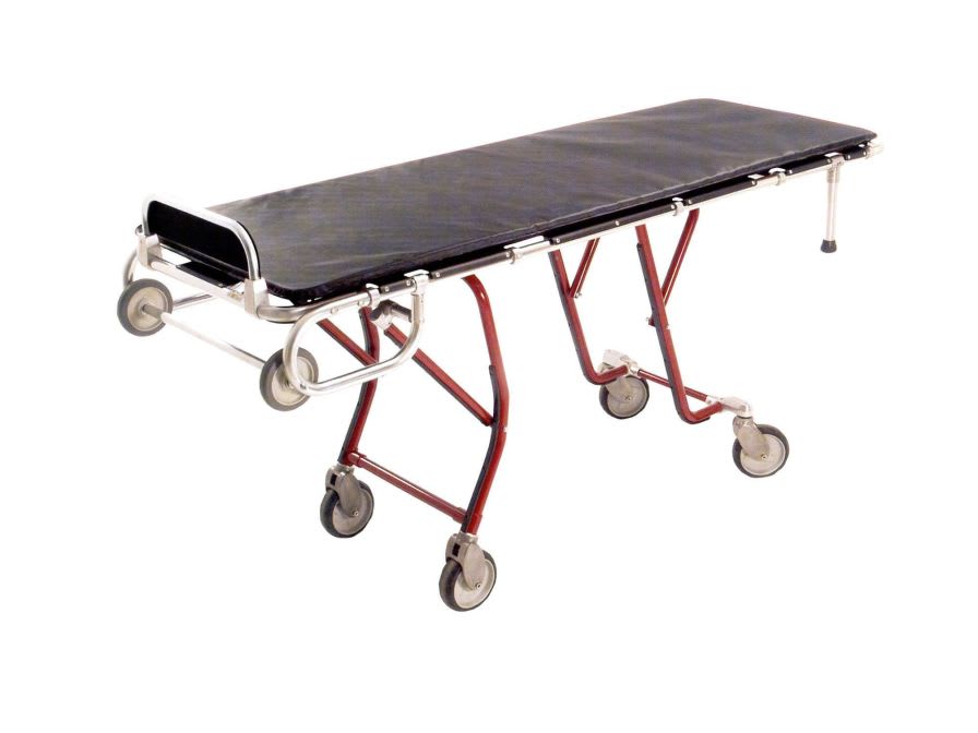 Mortuary stretcher trolley / height-adjustable / mechanical / 1-section max.: 1000 lbs | F24 MAXX Mortech Manufacturing