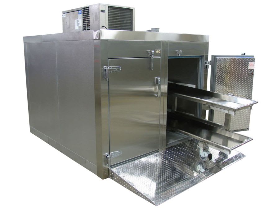 4-body refrigerated mortuary cabinet 38°F | 1036-R107 Mortech Manufacturing