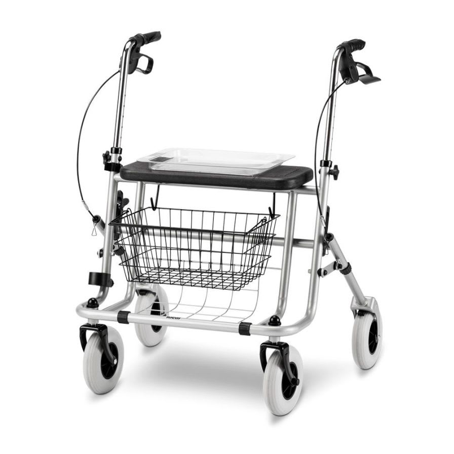 4-caster rollator / height-adjustable / bariatric / with seat Ideal Meyra - Ortopedia