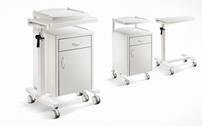 Medical bedside cabinet / for healthcare facilities / with door / on casters 2551D Psiliakos Leonidas