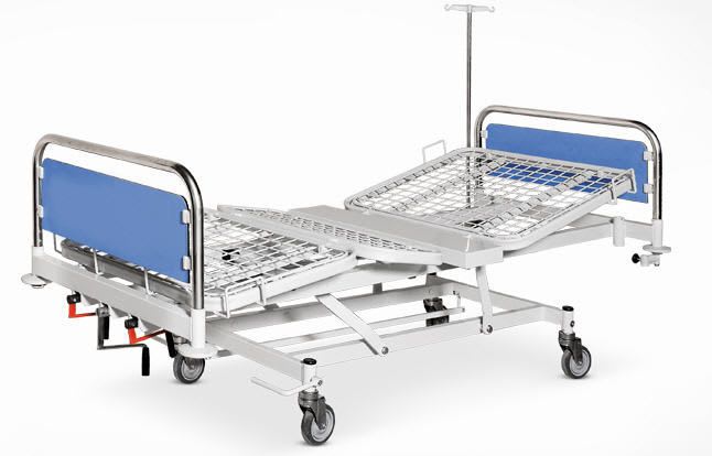 Hospital bed / mechanical / on casters / 4 sections 3303 Psiliakos Leonidas