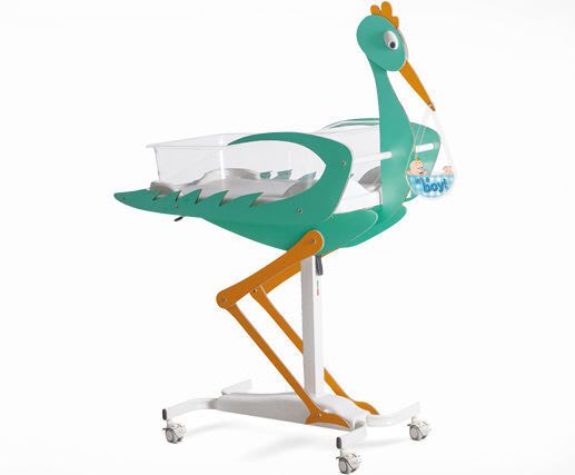 Height-adjustable hospital baby bassinet / transparent / on casters 1151 Psiliakos Leonidas