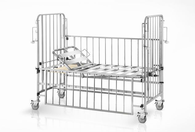 Mechanical bed / on casters / 2 sections / pediatric 1452 Psiliakos Leonidas