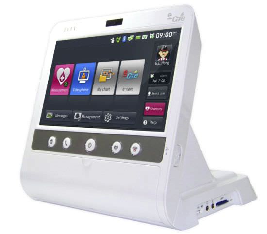 Vital sign telemonitoring system / with touchscreen e-care Robotik Technology