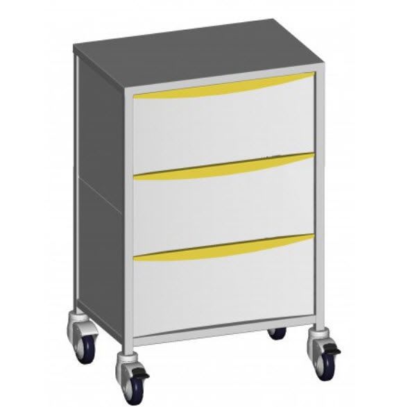 Anesthesia trolley / stainless steel / 3-drawer 44630 Promotal