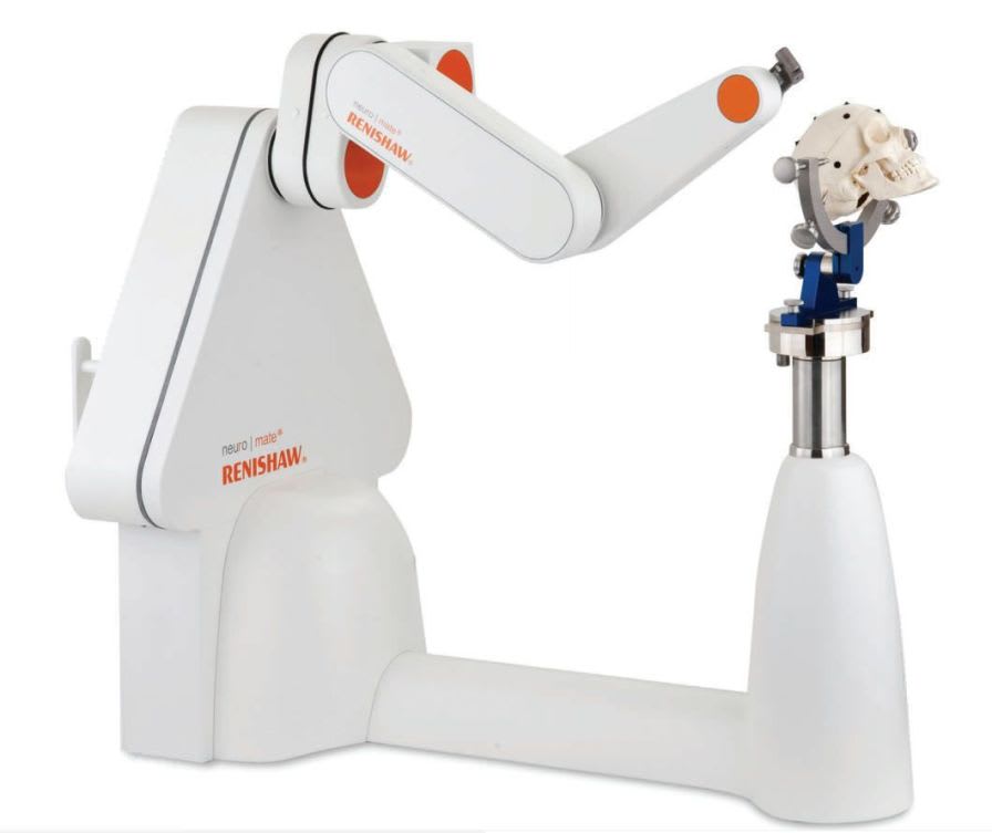 Guided robotic cranial surgical assistant (neurosurgery, minimally invasive) NEUROMATE® Renishaw