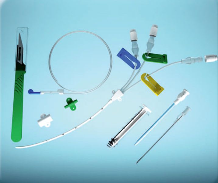 Central venous venous catheter set / triple-lumen SELDIFLEX® PRODIMED - PLASTIMED
