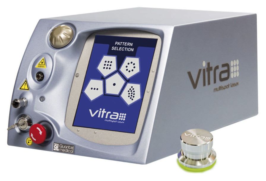 Ophthalmic laser / for retinal photocoagulation / solid-state / tabletop VITRA MULTISPOT 532 nm Quantel Medical