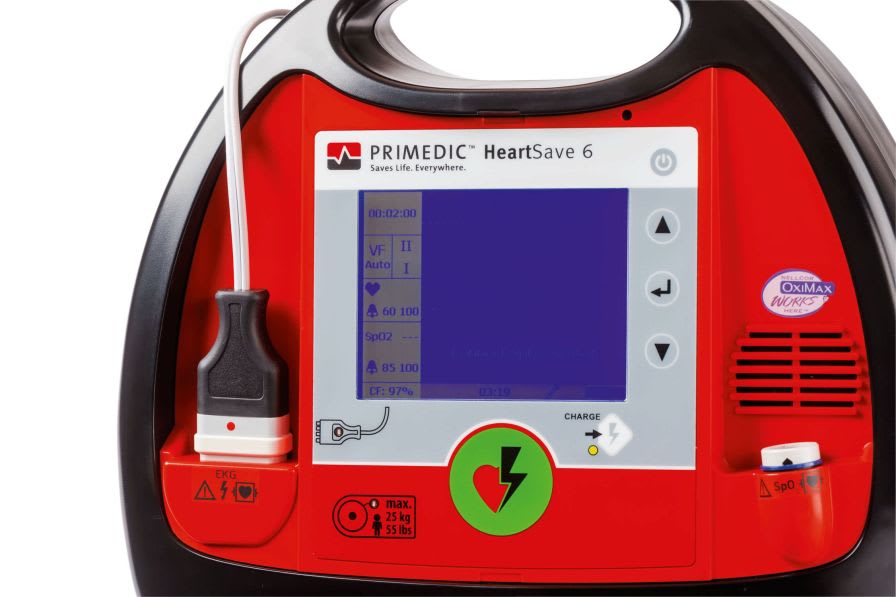 Semi-automatic external defibrillator / with ECG and SpO2 monitor 140 - 360 J | PRIMEDIC™ HEARTSAVE 6/6S Primedic