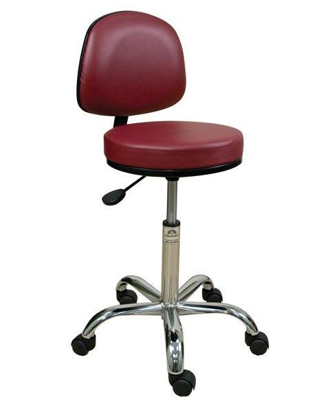 Medical stool / on casters / height-adjustable / with backrest STDXBR18TTCS Oakworks Massage