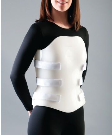 Thoracolumbosacral (TLSO) support corset Custom Bivalve Optec USA