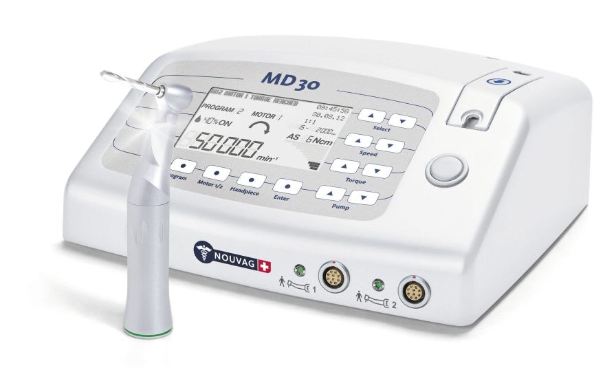 Dental surgery micromotor control unit / for implantology micromotors / complete set MD 30 Nouvag