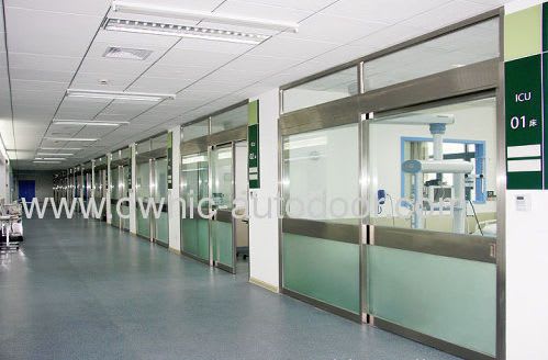 Hospital door / sliding / with glass panel OWNIC
