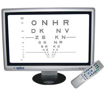 Ophthalmic test chart monitor / optotype / remote-controlled OptosChart™ Elite Optos