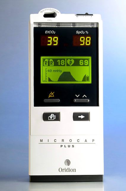 Carbon dioxide monitor hand-held Microcap® Plus Oridion