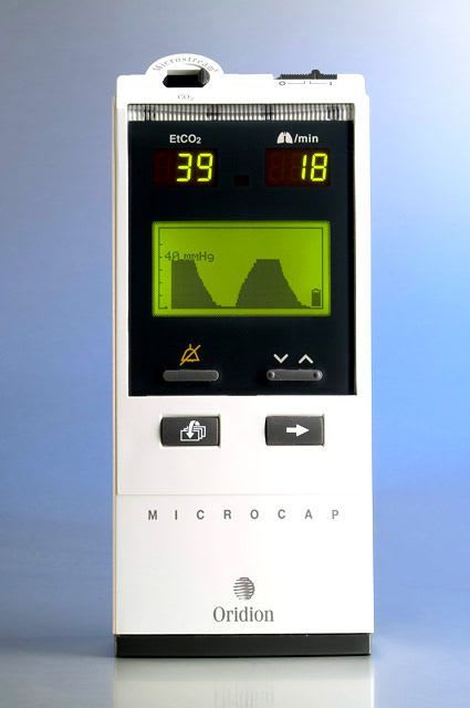 Carbon dioxide monitor hand-held Microcap® Oridion