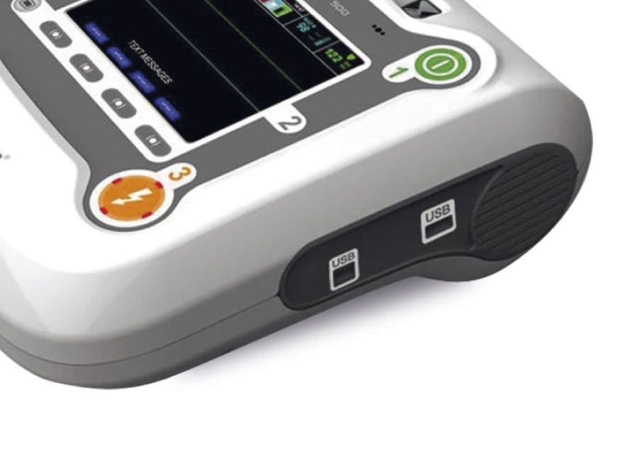 Manual external defibrillator / with ECG monitor / USB Reanibex 500 OSATU,S.coop.