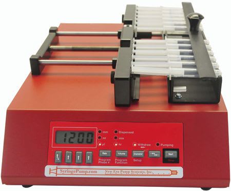 Multi-channel syringe pump 0,00045 - 153.2 ml/hr | NE-1200 New Era Pump Systems