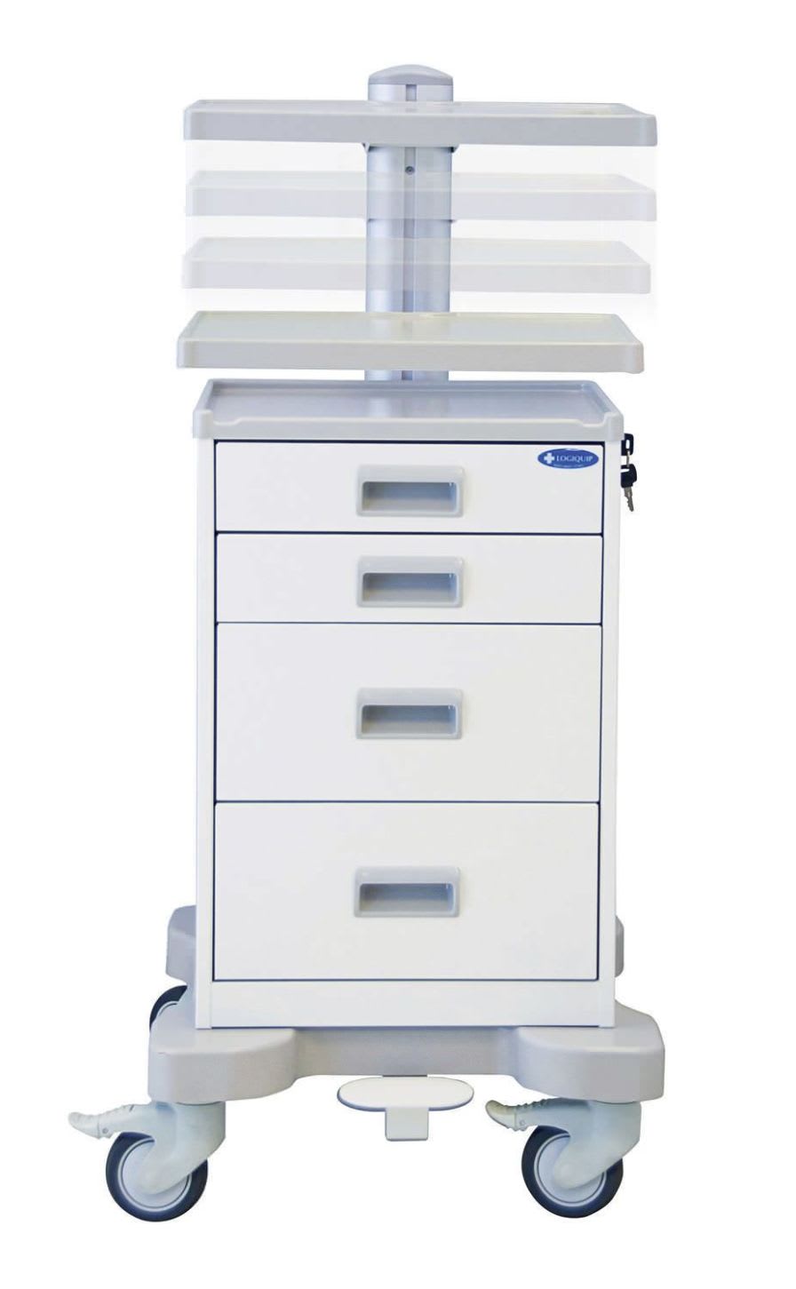 Treatment trolley / with drawer QTP3366-WHI Logiquip