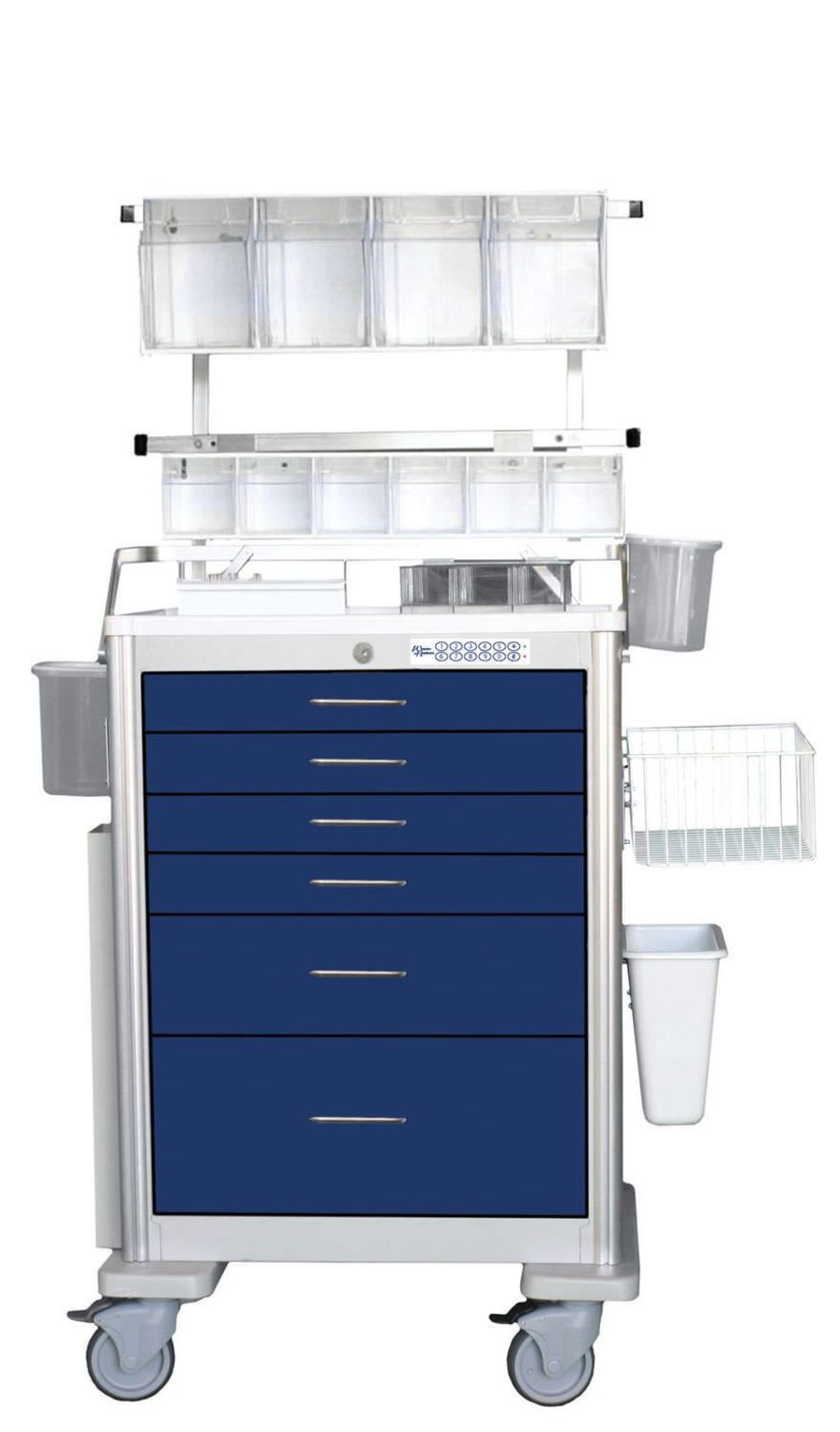 Anesthesia trolley / with electronic locking / 6-drawer UTGEA-333369 Logiquip