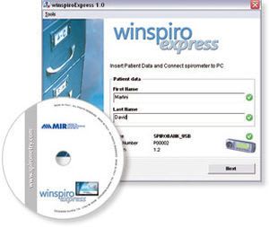 Converter software / reporting / spirometry / medical Winspiro Express MIR - Medical International Research