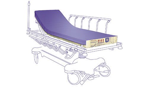 Hospital bed mattress / anti-decubitus / foam / visco-elastic MMO