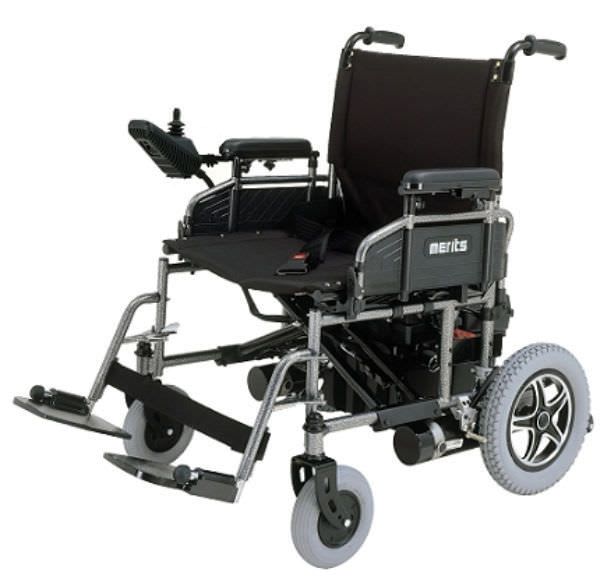 Electric wheelchair / height-adjustable / folding / exterior P182 (MP-1 X/U) Merits Health Products