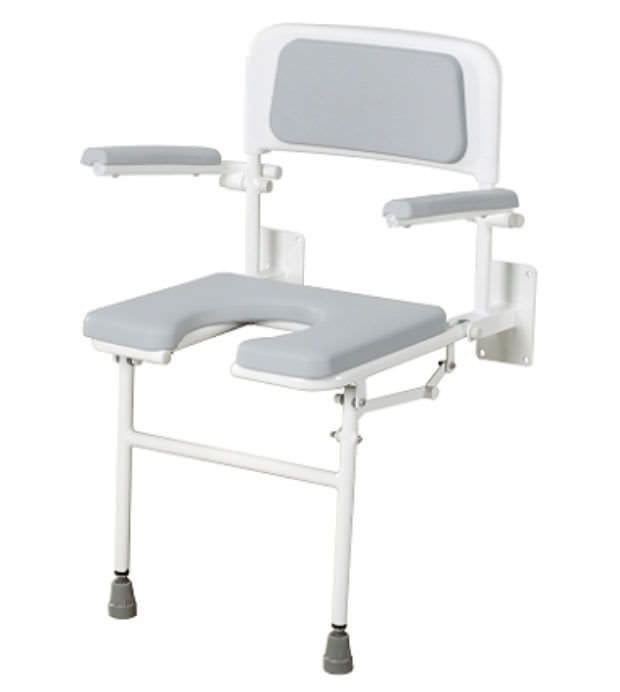 Shower seat / with armrests / with cutout seat / with backrest A402 Merits Health Products