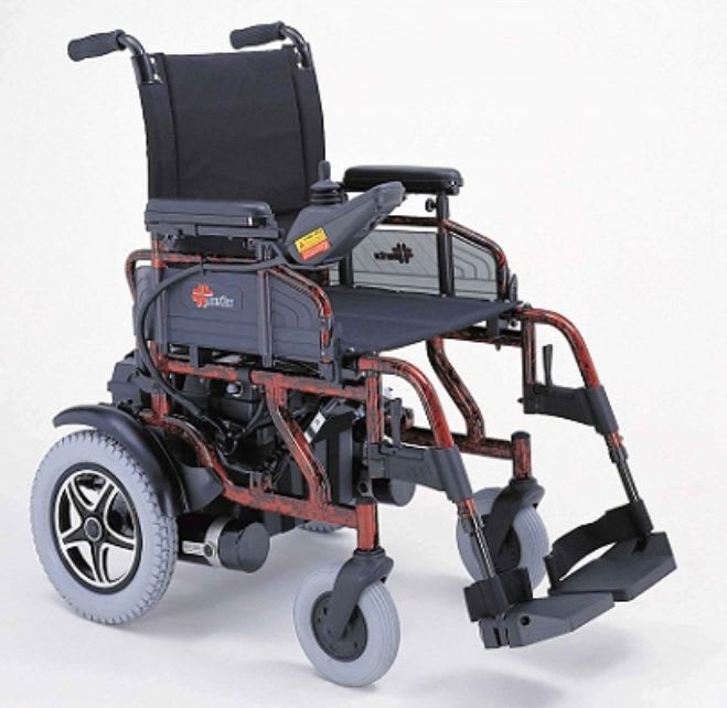 Electric wheelchair / height-adjustable / folding / exterior P110 (MP-1DLX) Merits Health Products