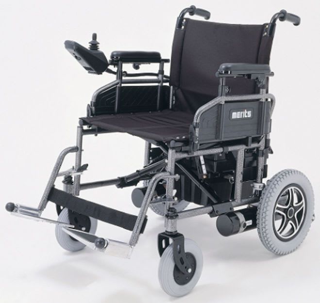 Electric wheelchair / height-adjustable / folding / exterior P171 (MP-1W) Merits Health Products