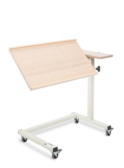 Overbed table / on casters / reclining / height-adjustable 8022 Lojer