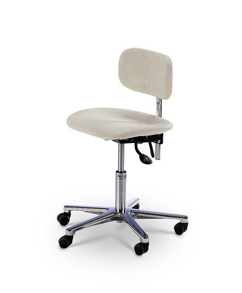 Medical stool / on casters / height-adjustable / with backrest Lojer