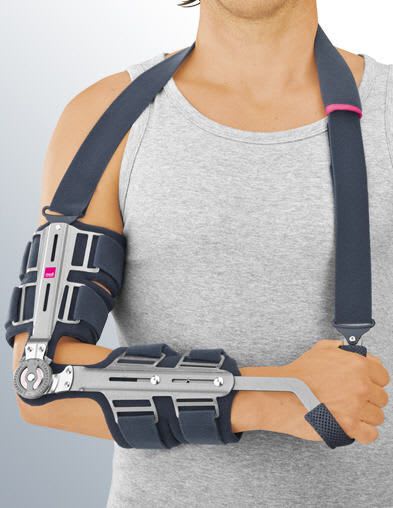 Elbow splint (orthopedic immobilization) / with handle / articulated Epico ROM®s medi