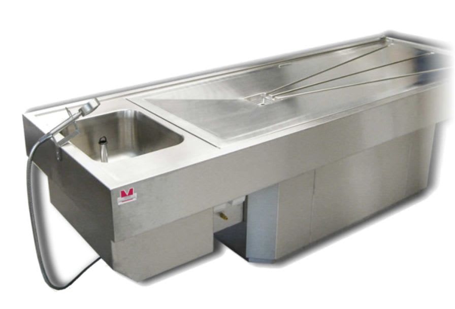 Autopsy table / height-adjustable / electric / with sink 350 kg | MA-0982 MEDIS Medical Technology