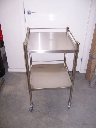 Instrument cart / stainless steel / 2-shelf McDonald Veterinary Equipment