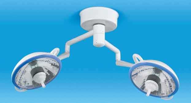 HID surgical light / ceiling-mounted / 2-arm MH Duo Medical Illumination International