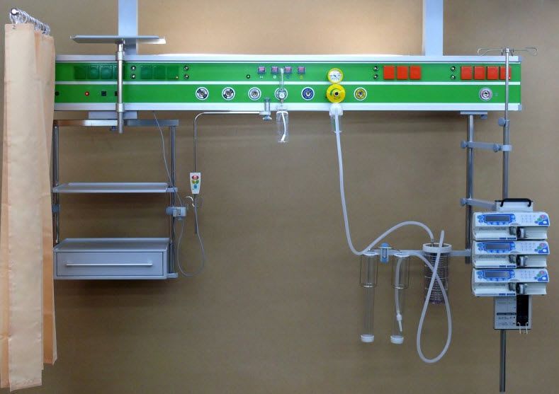 Ceiling-mounted supply beam system / emergency / ICU Medical Technologies