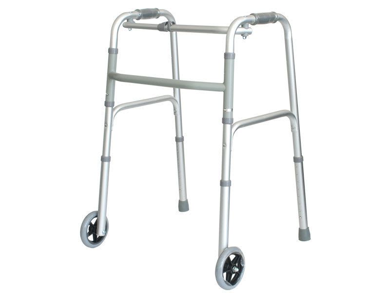 Folding walker / height-adjustable / with 2 casters AYSC-4010W Lapastilla Soluciones Integrales SL