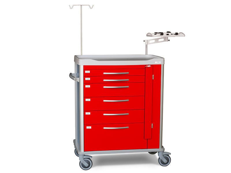 Emergency trolley / multi-function / with IV pole / with drawer D-URG Lapastilla Soluciones Integrales SL