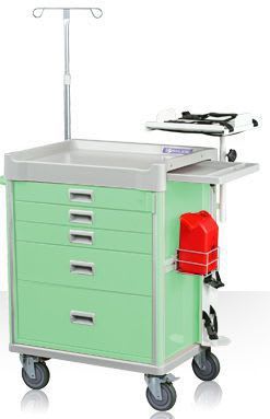 Emergency trolley / with oxygen cylinder holder / with IV pole / with CPR board MX31EMG Machan International Co., Ltd.