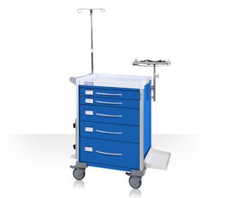 Emergency trolley / with oxygen cylinder holder / with IV pole / with CPR board LX34EMG Machan International Co., Ltd.