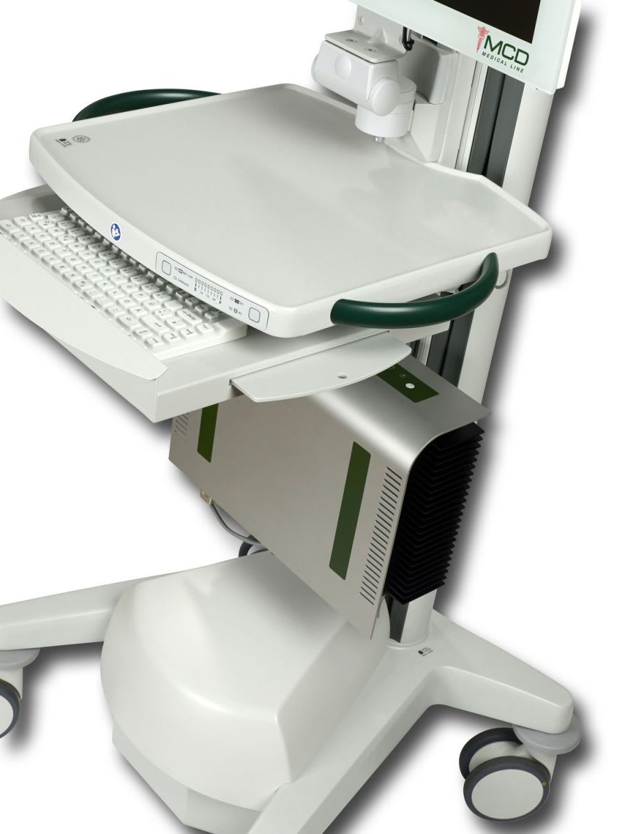 Medical computer cart / battery-powered / height-adjustable AESCU.mobilus² MCD Medical Computers Deutschland GmbH